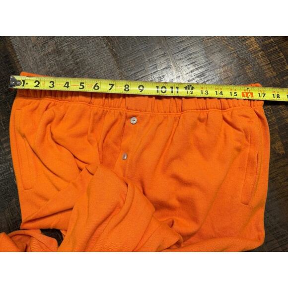 Donni. Plus, fleece jogger, woman, Faux Button Fly. Orange, Lightweight, 2X. NWT - Picture 3 of 8